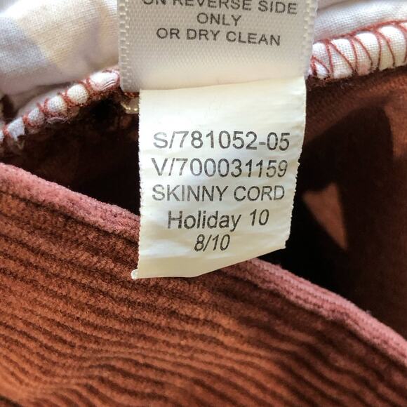 Banana Republic Pants Women’s 27 Corduroy Skinny Ankle Brown Rust Rosey Stretch - Picture 8 of 8